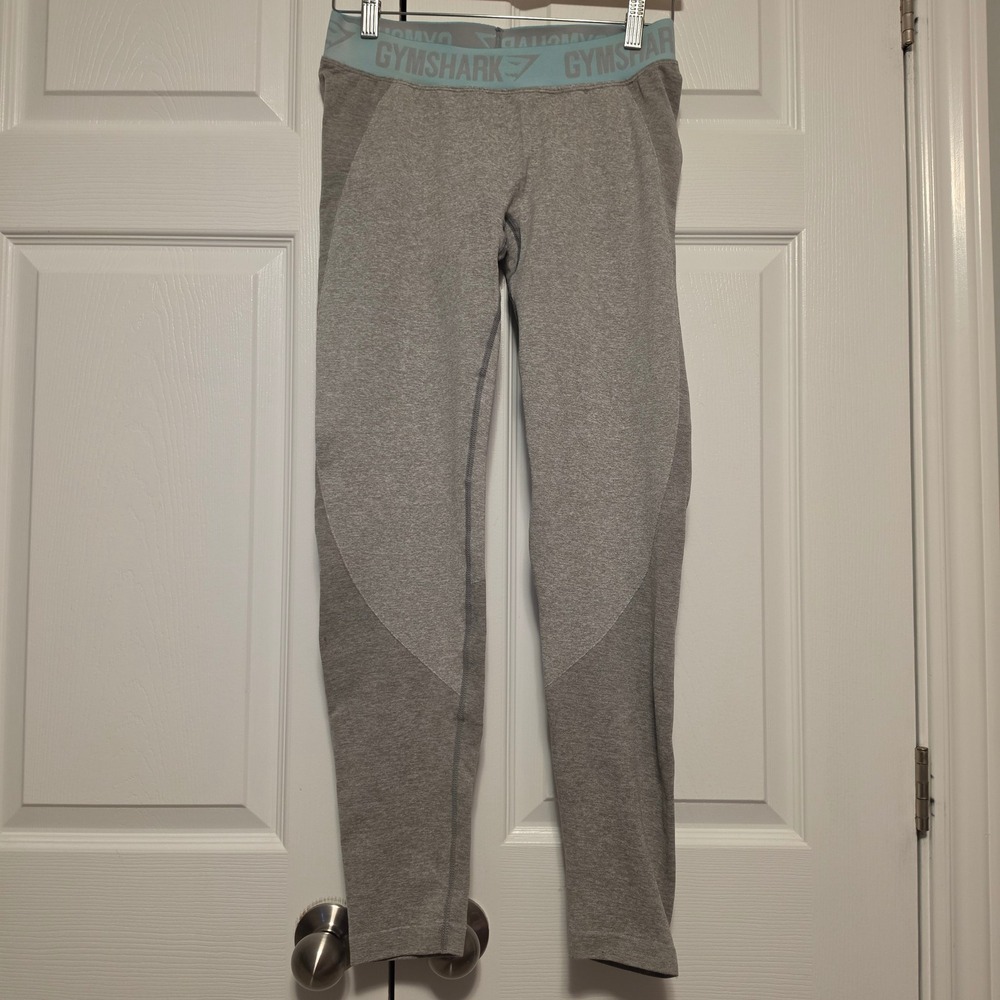 Gymshark Flex Seamless Contouring Leggings Grey Blue Size Small